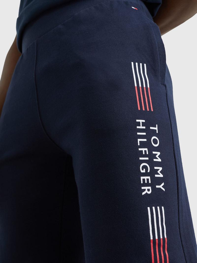 Férfi Tommy Hilfiger Th flex track Rövidnadrág Sötétkék | HU 1013FDN